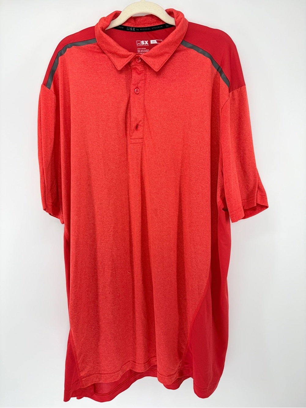 Michael Strahan MSX Red Performance Polo Shirt 2XLT